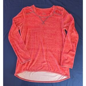 ClimateRight Women's Coral Heathered Long Sleeve Top Athletic‎ Casual Size S